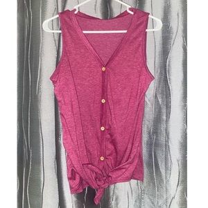 Small pink button down tank
